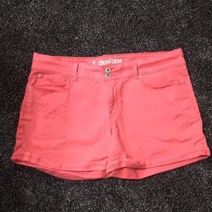 Pink jean shorts